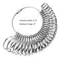 thumbnail image 2 of Medidor de anillos profesional, escalas de anillos reutilizables, medidor de acero inoxidable para hombres y mujeres, 2 of 9