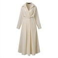 thumbnail image 3 of ZANZEA Women Long Sleeve Dress High Waist Casual Long Shirt Dress, 3 of 14