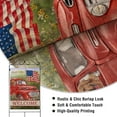 thumbnail image 2 of Welcome Summer American Red Truck 4th of July Decorative House Flag, Garden Yard Lawn Patriotic America Dog Outside Decor, USA Spring Home Outdoor Large Burlap Decoration 28x40, 2 of 5