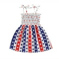 thumbnail image 2 of Vêtements pour Bébés Filles Fête de l'Indépendance Ensemble Robe Imprimée Drapeau Star Bretelles Justaucorps, 2 of 6