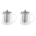 thumbnail image 1 of 2X 5 Buen Borosilicato Tetera de Vidrio con Acero Inoxidable 304 Colador de Infusor Herramienta para Calentar Café, Tetera Juego de Caldera 380ML, 1 of 5