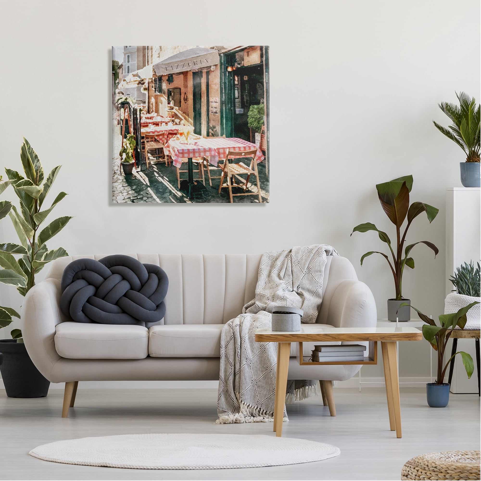 Stupell Industries Italian Bistro Scene Travel & Places Painting Gallery Wrapped Canvas Print Wall Art, 30 x 30