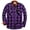 Purple, variant on SPEEDRUN Men's Flannel Shirts Cotton Long Sleeve Shirt Casual Button Down Shirts with 2 Pockets