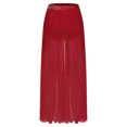 thumbnail image 5 of Oyolan Women's Long Maxi Dance Skirt Fairy Lyrical Dance Skirt Ballet Modern Dance wear Burgundy XXL, 5 of 9
