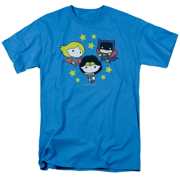 JLA Justice League Girl Power S/S Adult 18/1 T-Shirt Turquoise