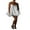White, variant on Fortune Women Mini Dress Feather Hem Backless Dress Solid Cocktail Clubwear Dresses