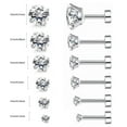 316 Stainless Steel Four Inset Zircon Small Earrings Titanium Steel Ear
