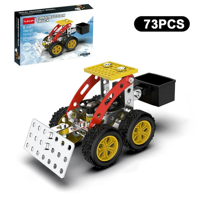 Wdhugt Car Building Erector Toy Kit Metal Excavator Model Kits for