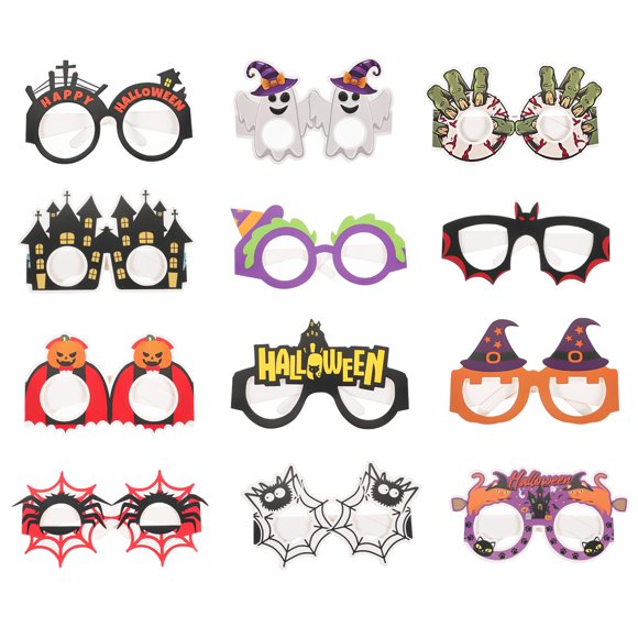 12pcs Halloween Glasses Props Funny Eyeglasses Party Glasses Decorations Novelty Glasses