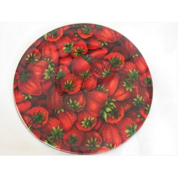 Andreas JO-926 Strawberries Round Silicone Mat Jar Opener - Pack of 3 trivets