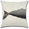 thumbnail image 3 of Linen Shark Head Pattern Pillowcase Soft Pillowcase Sofa Home Car Office Decoration 45x45cm, 3 of 4