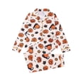 thumbnail image 4 of Ruiwill Halloween Girls Pajamas Pumpkin Print Girls Pajamas Fall Winter Soft Long Sleeve Lapel Neck Shirts With Pants 2 Pieces Pajamas Set Size 9-10 Years, 4 of 7