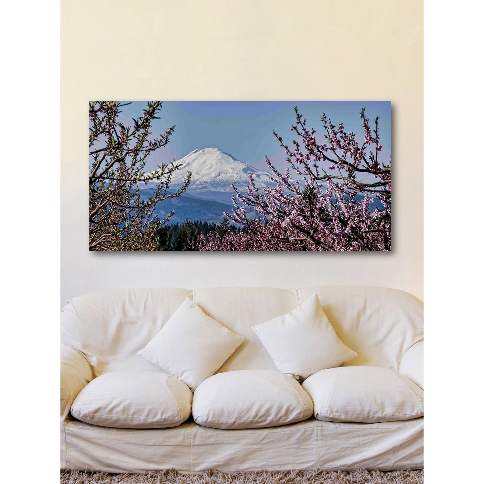 Marmont Hill Inc Marmont Hill - Mt. Adams in Spring Painting Print on Canvas - Multi-color