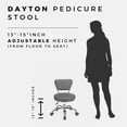 thumbnail image 5 of Dayton Rolling Bathroom Seat (Red) Pneumatic, Short Stool with Adjustable Height 13"-15", Perfect for Bathroom Tub Height, Paded Shower Bench with Back-support, 5 of 9