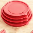 thumbnail image 3 of Tapa para ensaladera doble roja sin BPA, tapa para servir en la cocina, tapa para cuencos de cocina Tapa pestañas 24cm, 3 of 5