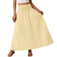 thumbnail image 7 of Tauxra High Waisted Pleated Skort for Women with Built-In Shorts & Pockets, Solid Color A-Line Skirt for Casual Daily Wear, 7 of 7