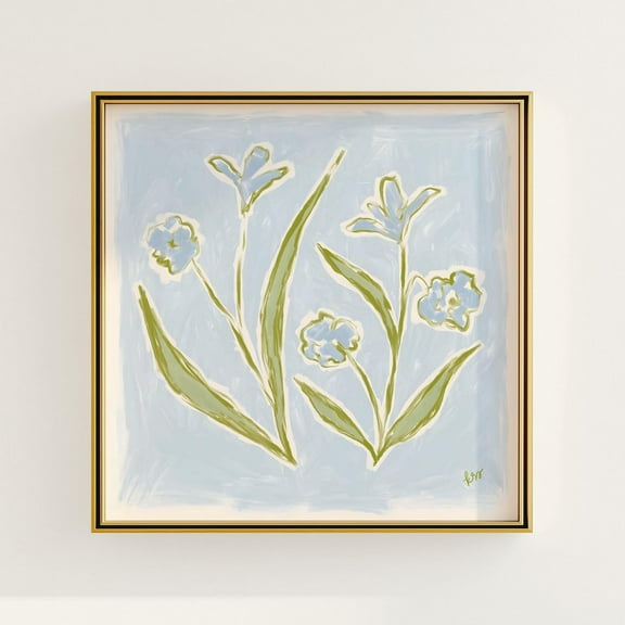 Modernouthern Floralcoastal Grandma, Preppy Grandmillennial Art, Outhern Print Wall Art, Modern Wall Decor, 16x16 UNFRAMED