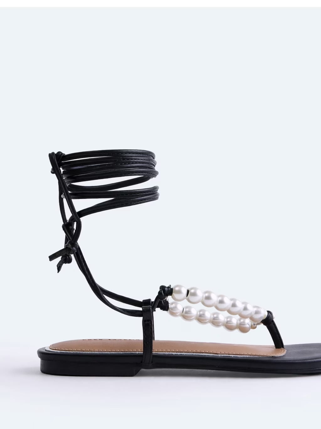 Free Assembly Women's Beaded Wrap Sandals