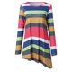 thumbnail image 5 of ICHUANYI Clearance Fashion Women Stripe Printing Loose Comfy Long Sleeve Button Dress(Red, L) ICHUANYI WER2023081501177, 5 of 6