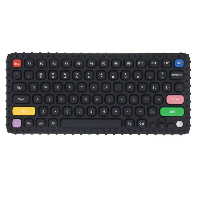 Juguete de dentición para bebés, de silicona, suave y delicado, con teclado, juguete masticable para bebés y niños pequeños, tipo D