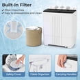 thumbnail image 6 of Costway 20lbs Compact Mini Portable Twin Tub Washing Machine Washer Spain Spinner Black, 6 of 7