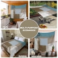thumbnail image 6 of Teal Blue Large Tapestry for Bedroom Wall Hanging Tapestry,Brown White Minimalist Retro Smear Ombre Art Ceiling Backdrop Tapestries Poster Blanket Wall Decor for Teens Room Living Room 86" x 104", 6 of 8