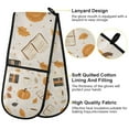 thumbnail image 2 of Yayeee Double Oven Mitt Kitchen Heat Resistant Baking 35" x7" Quilted Glove, Beige Fall Pumpkin, 2 of 6