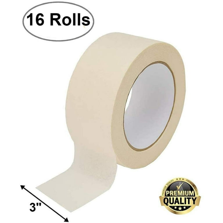 AMZ Supply Masking Tape 3x 60 yds of Semi Crepe Paper Tapes 5 Mil Thick  Roll of 16 