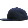thumbnail image 3 of Solid Flat Brim Bill Fitted Baseball Cap, 3 of 6