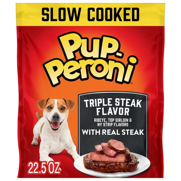 Pup Peroni Triple Steak Flavor Dog Treats, 22.5 oz Bag
