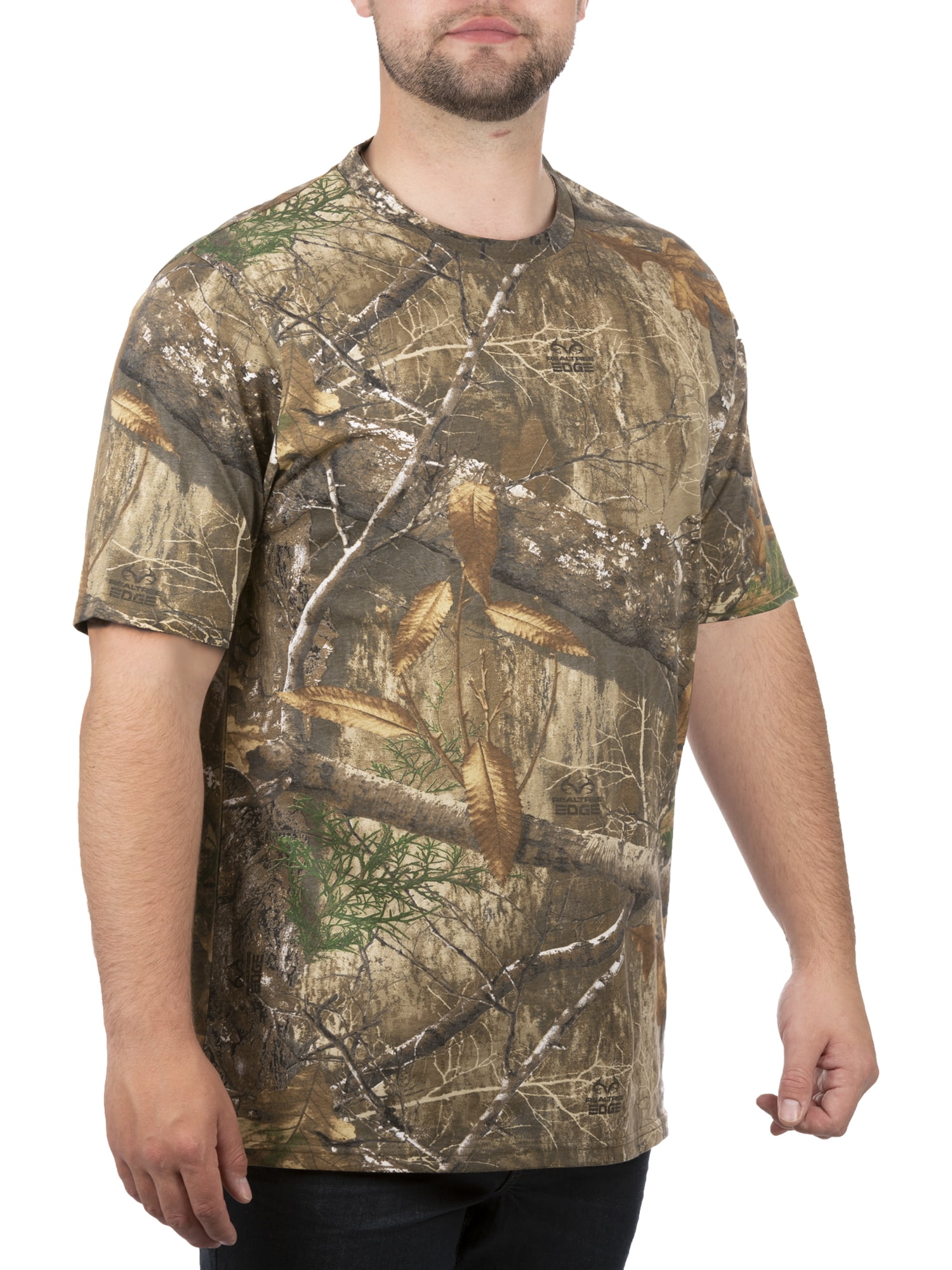Mens Jungle Print Real Tree Army Print Short Sleeves Outdoor Hunting T-Shirt Top 