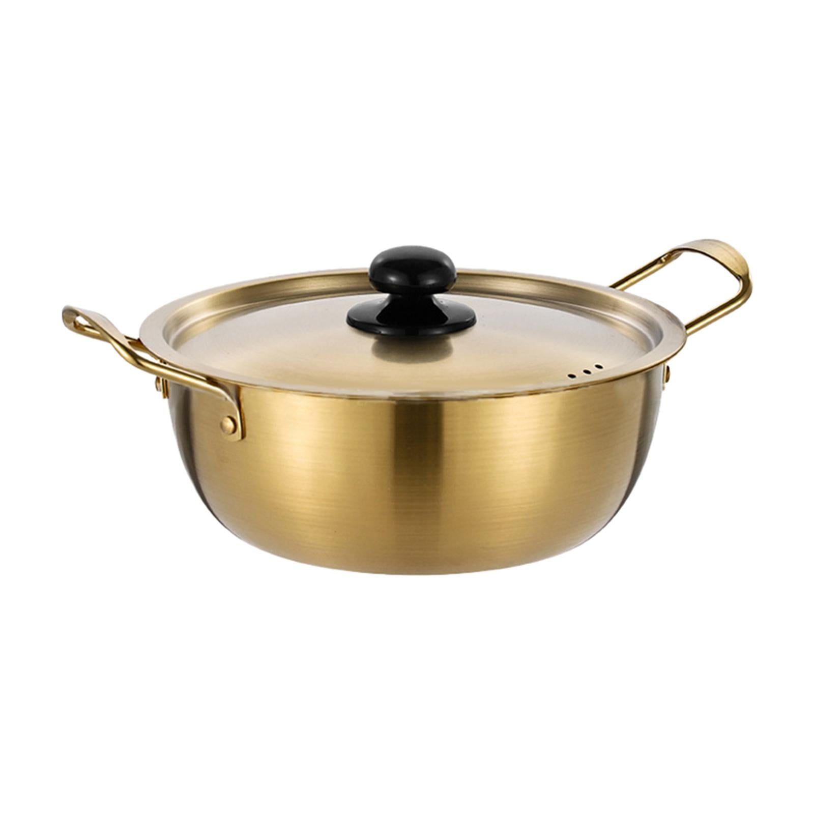 Tongina Korean Ramen Cooking Pot, Seafood Pot, Fast Heating, Korean Instant Noodle Pot, Kimchi Soup Pot for Camping Noodles, Ramyun Eggs 20cm