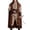 Brown, variant on HCBY Men's Medieval Hooded Open Front Sleeveless Cloak, Solid Color Long Ranger Style for Halloween Roleplay Events, Renaissance Fairs and Fall Festival Parties