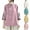 Purple, variant on Jinhomg Ethnic Style Clothing For Women, Vintage Chinese Embroidery Frog Button Shirt Tops Loose Cotton Linen Stand Collar 3/4 Sleeve Blouses White M