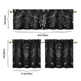 thumbnail image 6 of Kitchen Curtains 24 Inch Short - 3 Panel Set, Gothic Celestial Sun and Moon Print, Mystical Starry Night Astrology Aesthetic, Rod Pocket Window Curtain, Easy Wash, 6 of 6