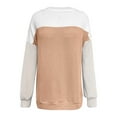 thumbnail image 4 of WEAIXIMIUNG Oversized Sweatshirt for Women Plus Size 3X Womens Long Sleeve Crewneck Pullover Knitted Ribbed Sweatshirt Fall Long Sleeve Sweatshirts Top Blouse, 4 of 5