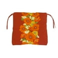 thumbnail image 1 of Coussin de siège de luxe Henryka à motif de fleuri rouge, 1 of 5