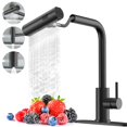 thumbnail image 1 of Grifo de cocina AVSIILE negro mate con pulverizador desplegable, 1 of 9