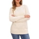 thumbnail image 2 of SUÉTER DE PUNTO TRENZADO INSPIRADOR CHIC PARA MUJER CON CUELLO REDONDO, MANGA LARGA, ESTILO CASUAL Y HOLGADO TALLA XS BEIGE, 2 of 6