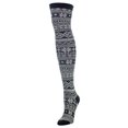 thumbnail image 2 of MeMoi Snow Flakes & Stripes Over The Knee Socks - Womens - Female, One Size, Dark Purple, 2 of 5