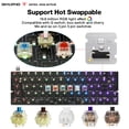 thumbnail image 5 of GK64X Keyboard Kit RGB Hot Swappable 60% Programmable bluetooth Wired Case Customized Kit PCB Mounting Plate Case with Replacable Space Key - Dual Mode, 5 of 12