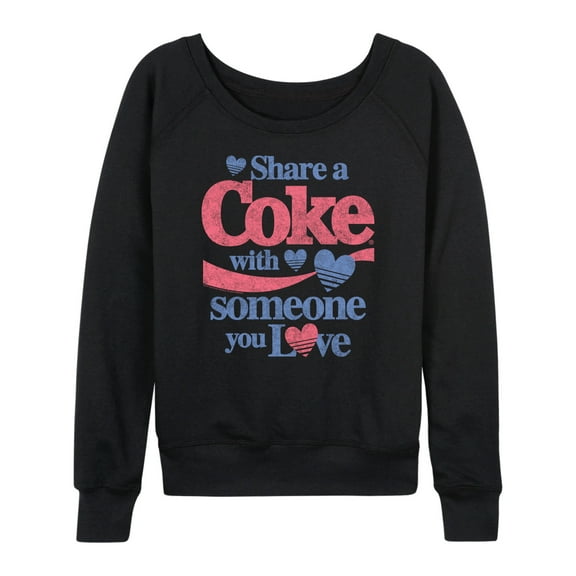 Coca-Cola - Share a Coke Hearts - Women's French Terry Pullover Sweatshirt