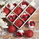 thumbnail image 4 of Adornos navideños, regalos navideños, 12 bolas navideñas para árbol, 2,36 pulgadas, adornos de bombillas navideñas, faldas para árbol, decoración navideña para el hogar, bolas rojas., 4 of 7