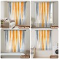 thumbnail image 5 of Orange Gray Sheer Curtains 72 Inch Length, Light Filtering Voile Curtain Panel, Retro Country Abstract Ombre Aesthetic Rod Pocket Drapes Window Treatments for Living Room Bedroom 52"x72", 5 of 9