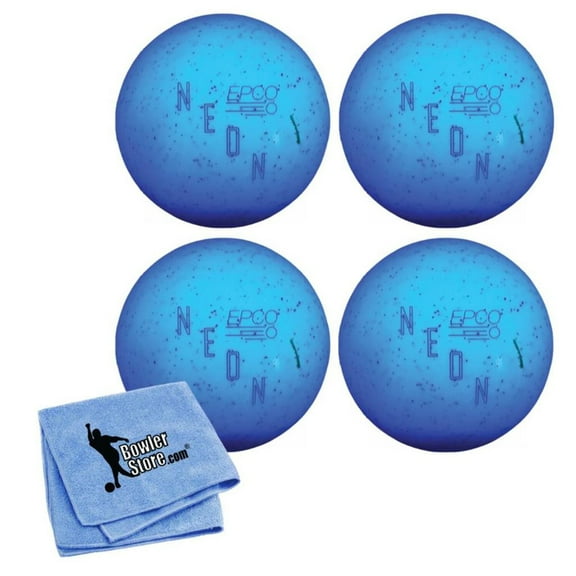 EPCO Candlepin Bowling Balls - Neon Speckled - Blue (4 1/2 inch- 2lbs. 6oz.) - 4 Balls