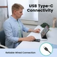 thumbnail image 2 of Perixx PERIPAD-202C Wired USB-C Slim Numeric Keypad - Scissor Keys with 2 USB-A Hubs and Tab Key - Compatible for Tablet, Laptop, Desktop - Black, 2 of 7