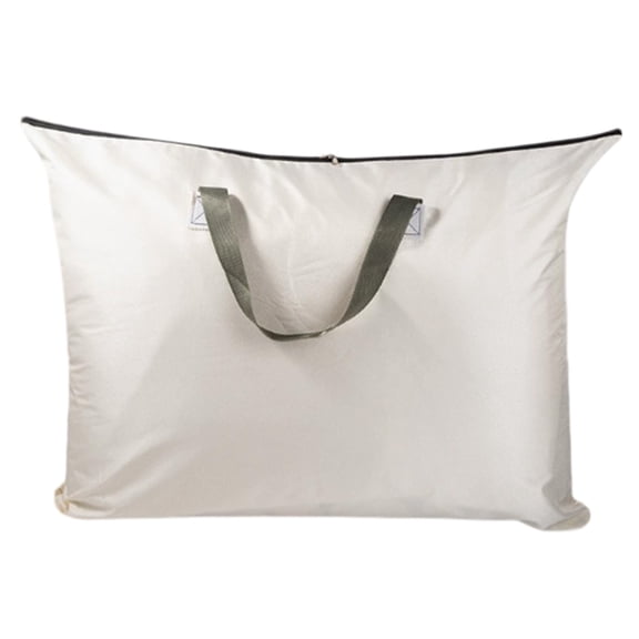 WMGHA Soft Canvas Zippered Storage Bags, Thick Breathable Fabric, Large 35.43x27.55 Inch Organizer for King/Queen Comforter, Sheets, Blankets, Bedding, Pillows & Clothes