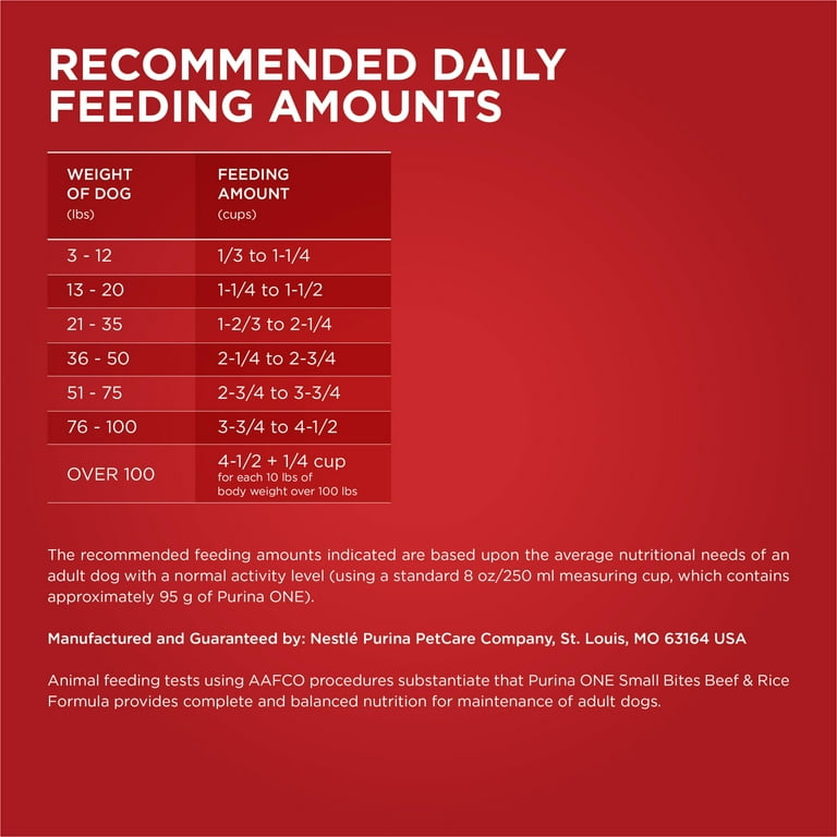 Purina ONE Small Bites Dry Dog Food for Adult Dogs with Added Vitamins Minerals High Protein Beef Rice 8 lb Bag