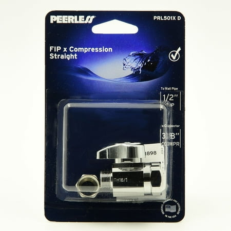 1/4 Turn Angle Supply Valve - Peerless Pl 1/4 Turn Valve 1/2