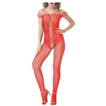 

Ichuanyi Women Fashion Sexy See-Through Underwear Uniform Temptation Mesh Nightdress